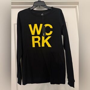 SOULCYCLE UNISEX Small Work Call Letter Core Black Long Sleeve Cyclist Shirt